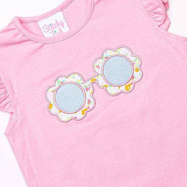 Sunnies and Shade Applique Skort Set, Pink