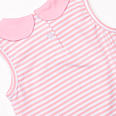 Pink Lady Lemon Applique Ruffle Short Set, Pink