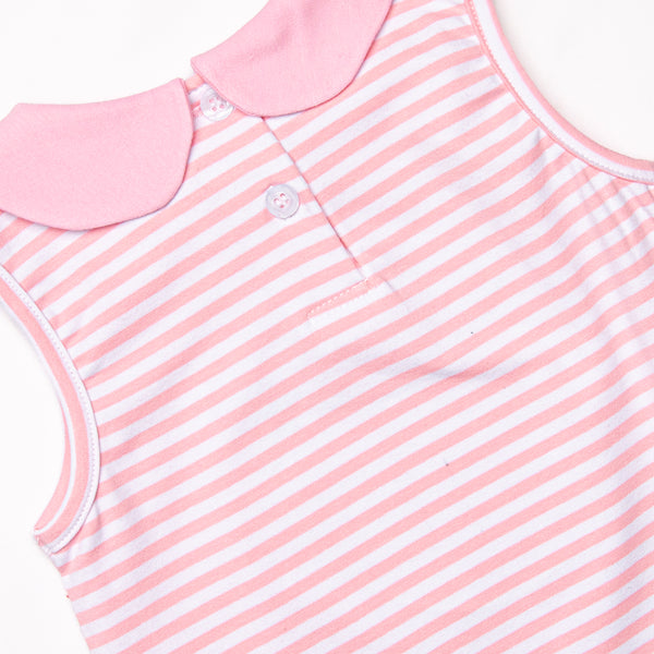Pink Lady Lemon Applique Ruffle Short Set, Pink