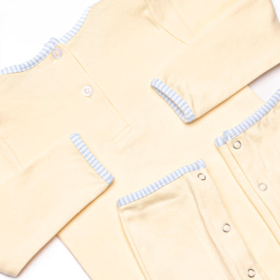 Savanna Stroll Applique Romper, Yellow