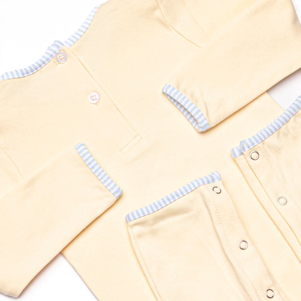Savanna Stroll Applique Romper, Yellow
