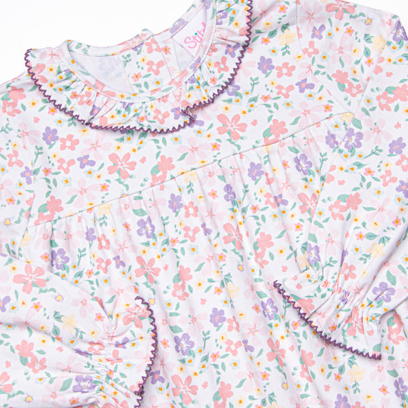 Painted Petals Dress, Purple