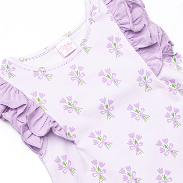 Tossing Tulips Dress, Purple