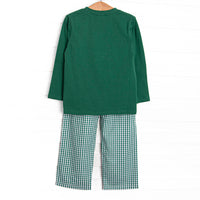 Merry Mallard Applique Pant Set, Green
