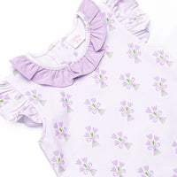 Tossing Tulips Ruffle Short Set, Purple