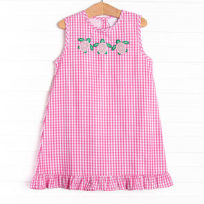 Slow Motion Shuffle Applique Dress, Pink