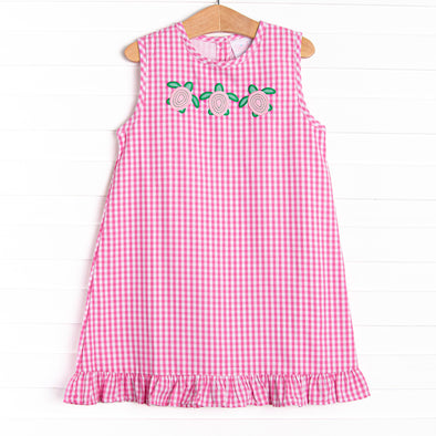 Slow Motion Shuffle Applique Dress, Pink