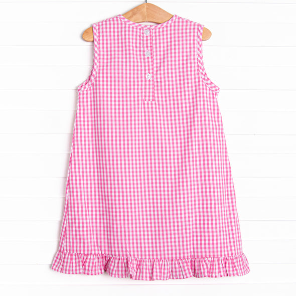 Slow Motion Shuffle Applique Dress, Pink