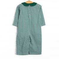 Merry Mallard Applique Romper, Green