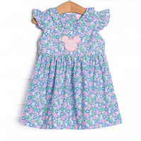 Floral Fairytale Applique Dress, Pink