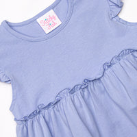 Groovy Garden Ruffle Short Set, Purple