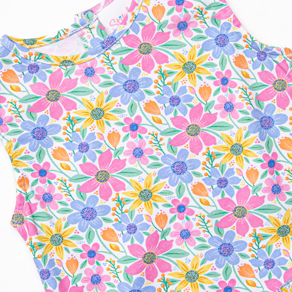 Groovy Garden Diaper Set, Purple