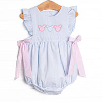 Little Mouse Trio Applique Bubble, Blue