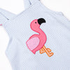 Fuchsia Feathers Applique Short Set, Blue