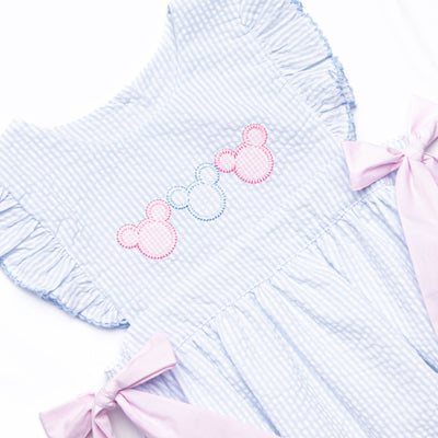 Little Mouse Trio Applique Bubble, Blue