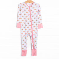 Turkey Trot Bamboo Zippy Pajama, Pink