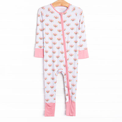 Turkey Trot Bamboo Zippy Pajama, Pink