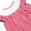 My First Day Smocked Bishop Dress, Red