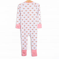 Turkey Trot Bamboo Zippy Pajama, Pink
