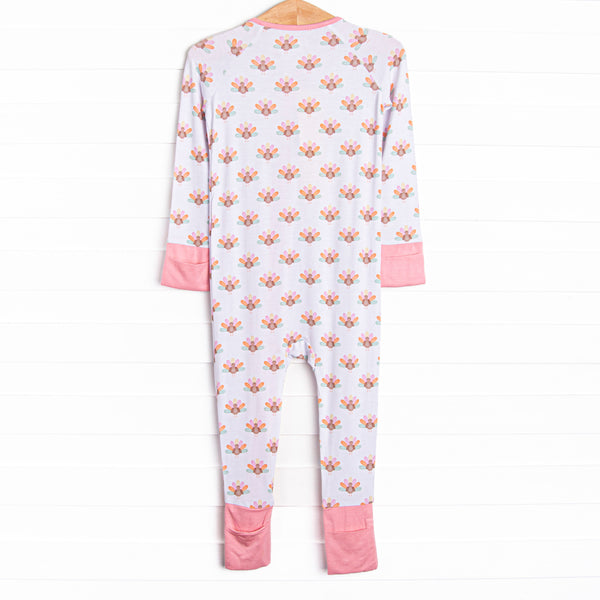 Turkey Trot Bamboo Zippy Pajama, Pink