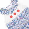 Apple Blossoms Applique Dress, Blue