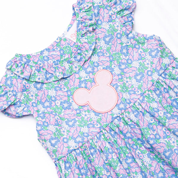 Floral Fairytale Applique Dress, Pink