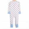 Turkey Trot Bamboo Zippy Pajama, Blue