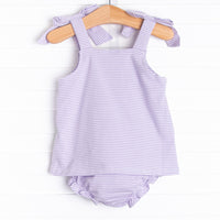 Very Sweet Vines Applique Diaper Set, Purple