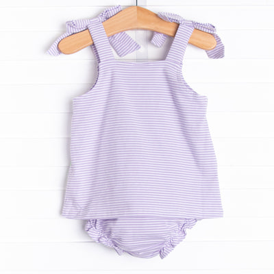 Very Sweet Vines Applique Diaper Set, Purple