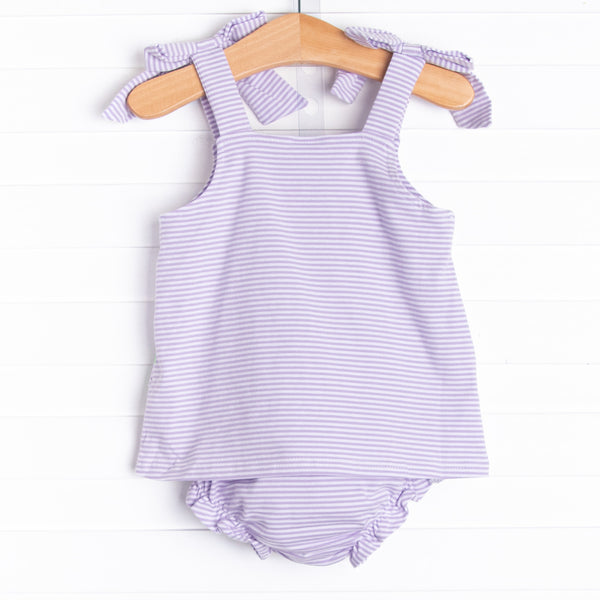 Very Sweet Vines Applique Diaper Set, Purple