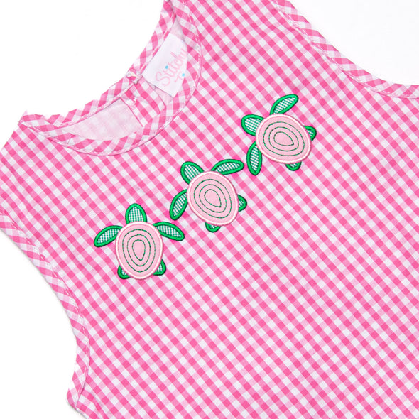 Slow Motion Shuffle Applique Dress, Pink