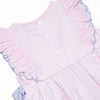 Painter's Palette Applique Side Tie Dress, Pink Seersucker