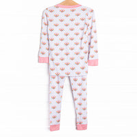 Turkey Trot Bamboo Pajama Set, Pink