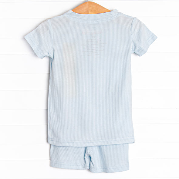 Simple Slumber Bamboo Pajama Short Set, Blue