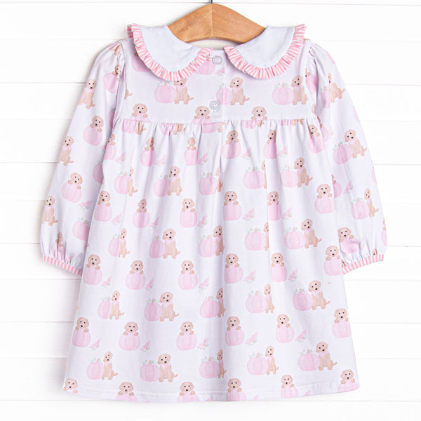 Pumpkin Pup Dress, Pink