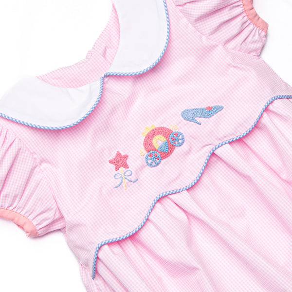 French Knot Fairytale Embroidered Bubble, Pink
