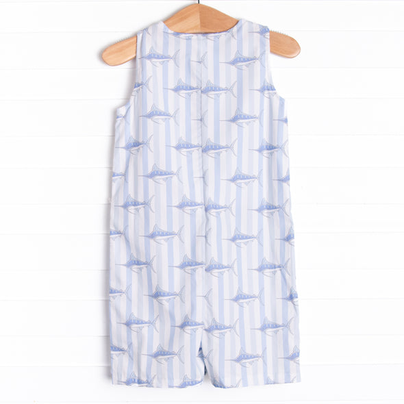 Day At Sea Short Romper, Blue