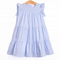 Summer Blues Tiered Dress, Blue