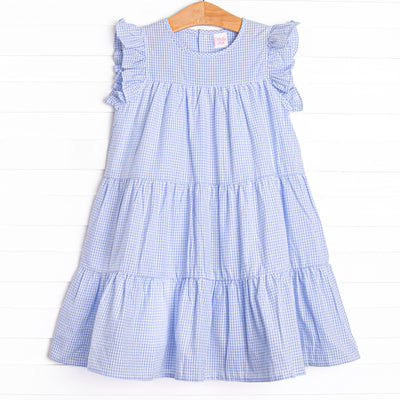 Summer Blues Tiered Dress, Blue