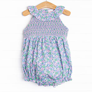 Feeling Free Smocked Bubble, Purple
