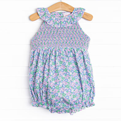 Feeling Free Smocked Bubble, Purple