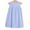 ABC Blossoms Applique Dress, Blue
