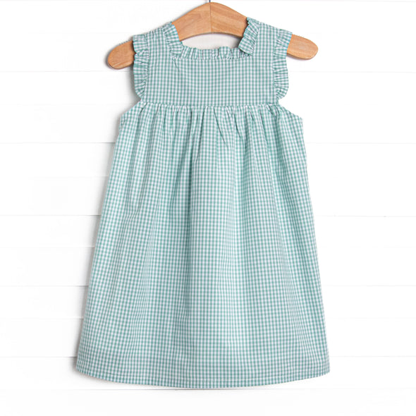 Apples to Apples Applique Dress, Green