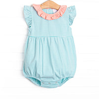 Aurora Bubble, Peach and Mint Stripe