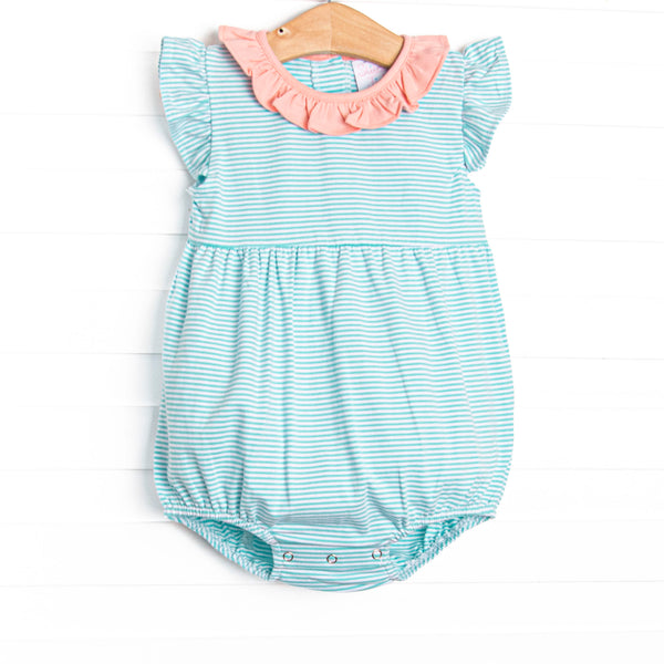 Aurora Bubble, Peach and Mint Stripe