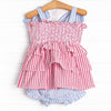 Patriotic Pinstripe Diaper Set, Red