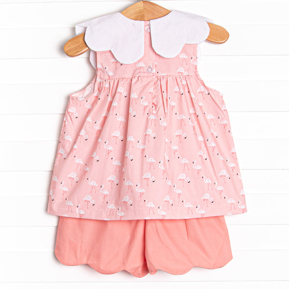 Palm Beach Pink Ruffle Short Set, Pink