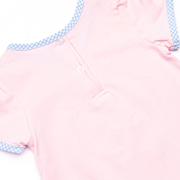 Happy Camper Applique Ruffle Short Set, Pink