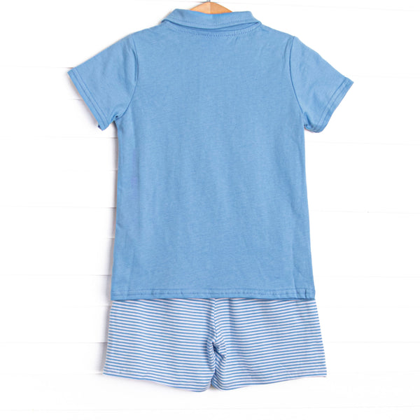 Levi Short Set, Medium Blue