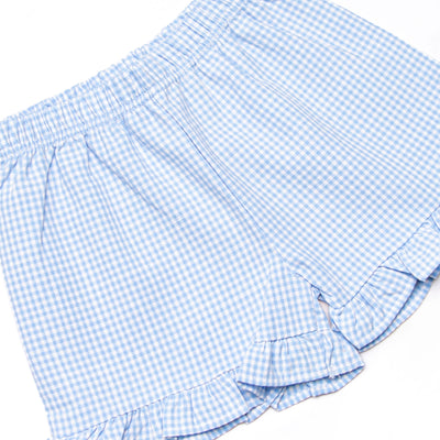 Happy Camper Applique Ruffle Short Set, Pink